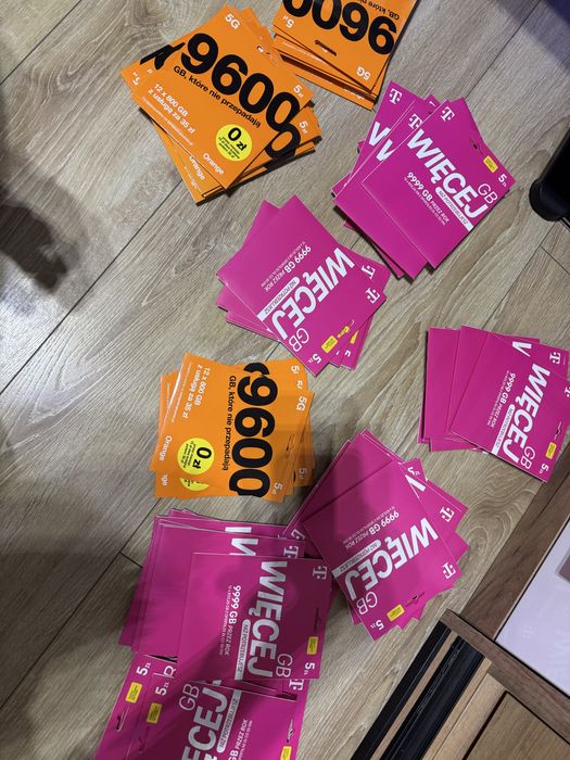 Startery Kart Sim 80 SZTUK (T-Mobile, Orange) Fabrycznie zapakowane. 1zl sztuka!!