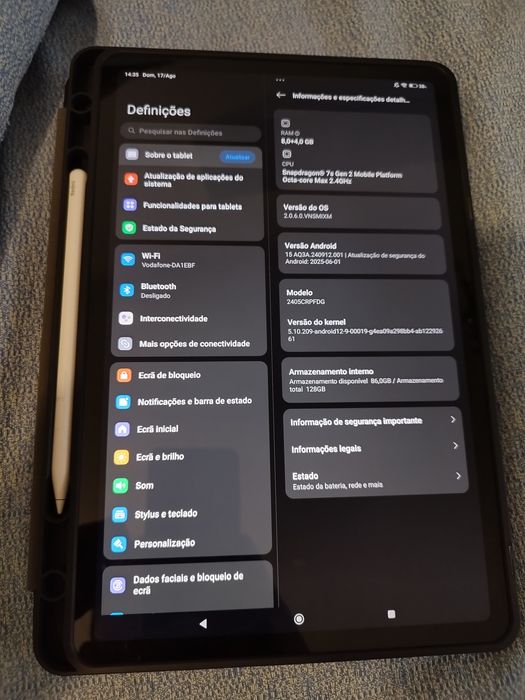 Tablet Redmi Pad Pro 8GB+128GB com Capa e Caneta Original