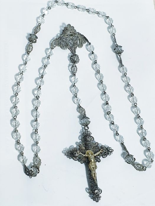 Beautiful antique rosary / filigree rosary