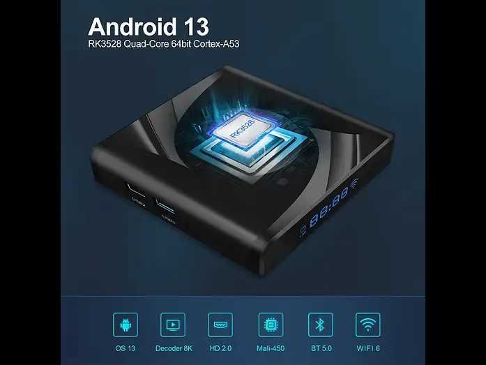 Odtwarzacz multimedialny LIPA X88 13 czarny