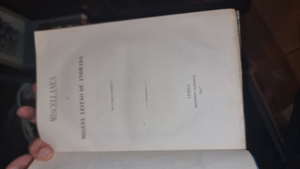 Livro Antigo – "Miscelânea" de Miguel Leitão de Andrade – 1857