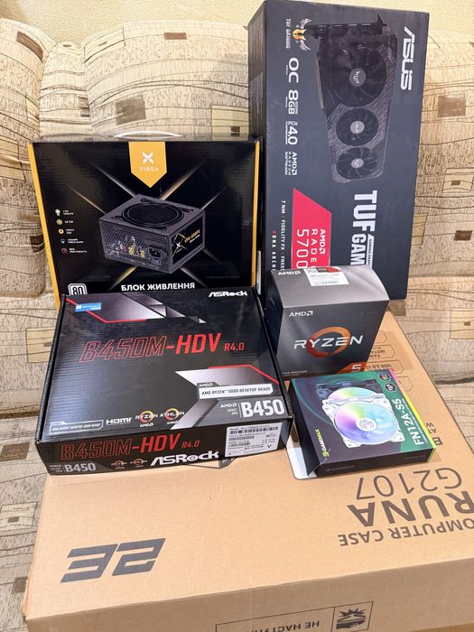 Компьютер Ігровий Ягуар Ryzen 5+ssd 1 тб+16ddr4+Asus TUF RX5700xt