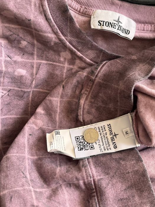 Stone island sweatshirt dyed check