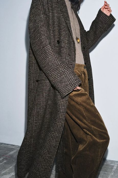 %% Płaszcz w kratę ZARA, S