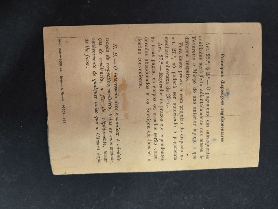 Documento oficial da Câmara Municipal Lisboaa