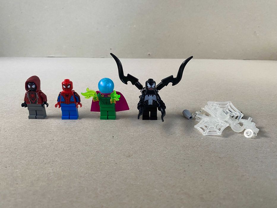 Figurki Lego marvel: Miles Morales, Spider-man, Mysterio, Venom