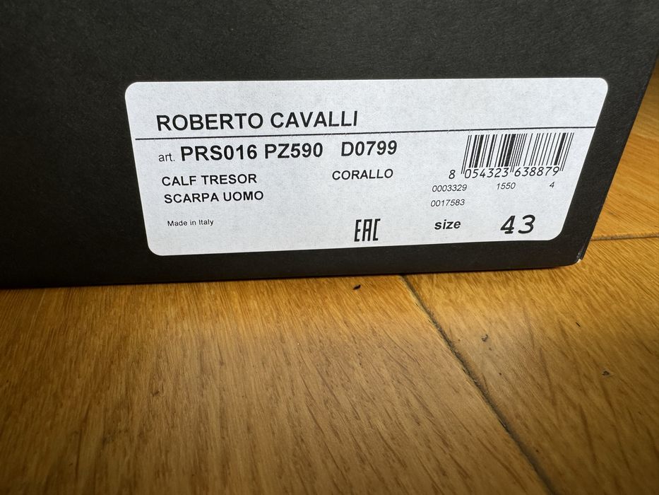 ROBERTO CAVALLI luksusowe włoskie buty SNAKE rozm.43,