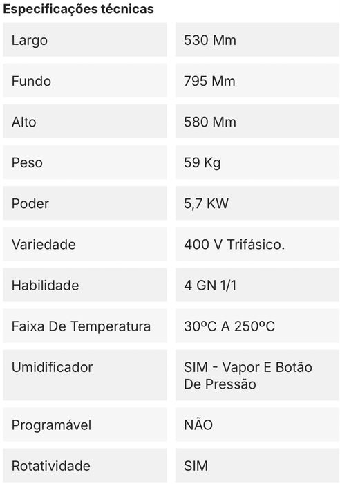 Forno convector FM Compact