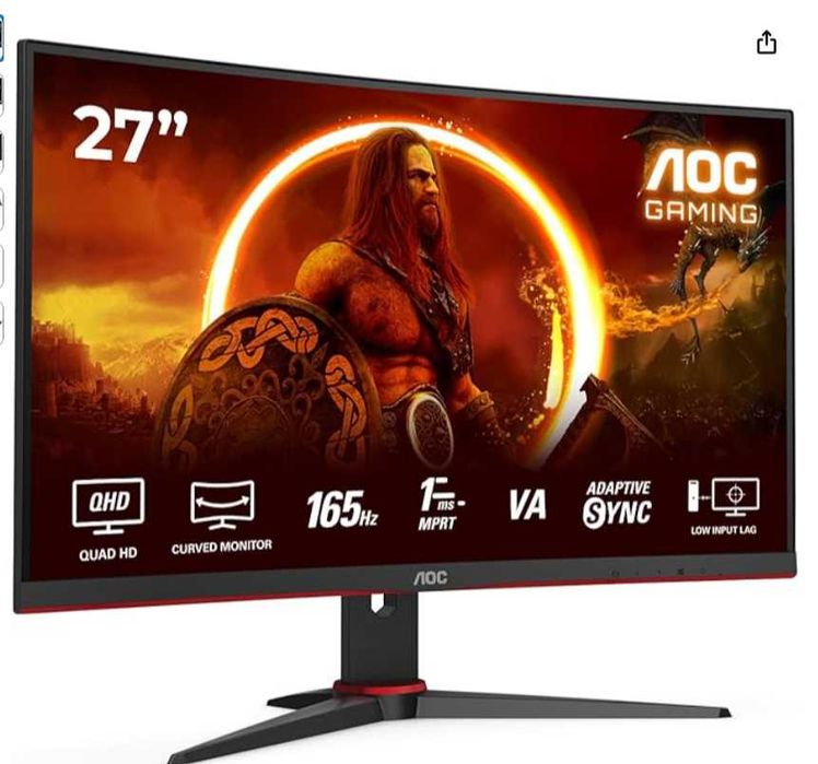 Monitor gamer AOC 27 polegadas 144hz (Curvo)429541133418516484