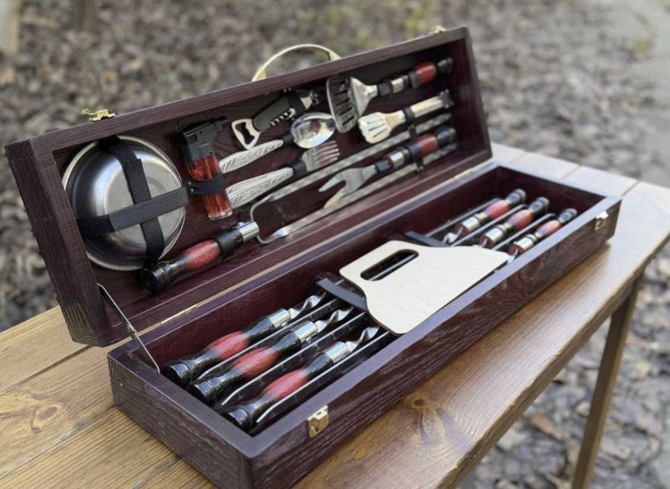 Супер крутий набір шампурів на подарунок! Шампура з нержавійки 3 мм.!