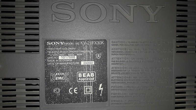 Продам телевизор Sony Trinitron KV 21 FX 30K