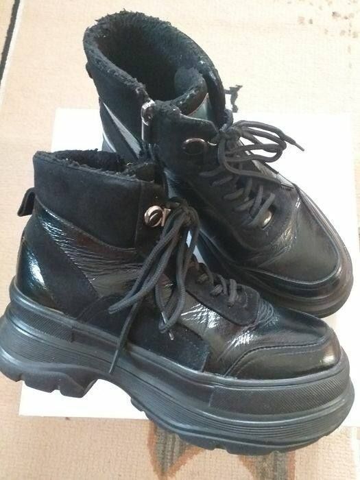 Сапоги женские зимние,натуральная кожа и замш-размер: 36/37/38.