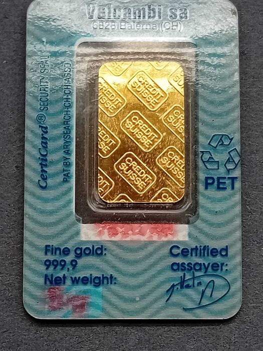 várias barras ouro 5grs.999% certificadas Albino Moutinho novo preço, novas