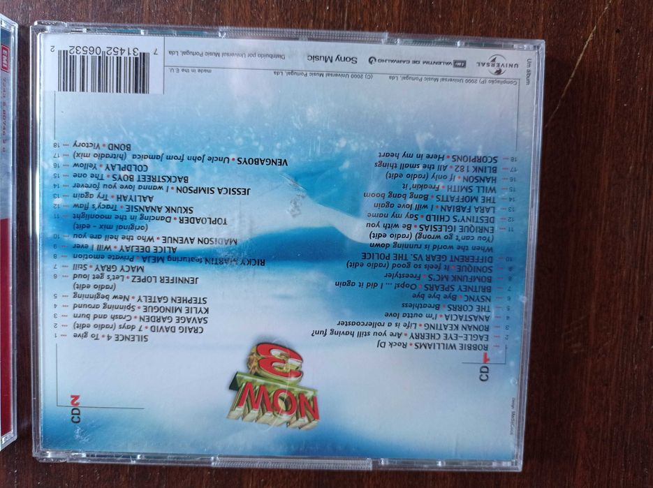 Lote de CDs NOW 3 e NOW 7