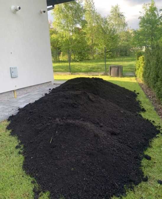 CZYSTA ZIEMIA OGRODNICZA na trawnik warzywa Czarnoziem Koparka Dostawa