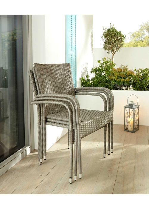 Zestaw mebli ogrodowych, Stół + 6 krzeseł, kolor siwy! Technorattan!