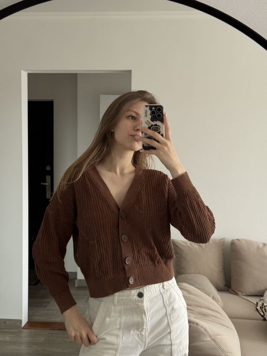 кардиган коричневий