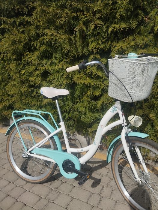 Dziewczęcy rower w kolorze seledynowym/miętowym 24"