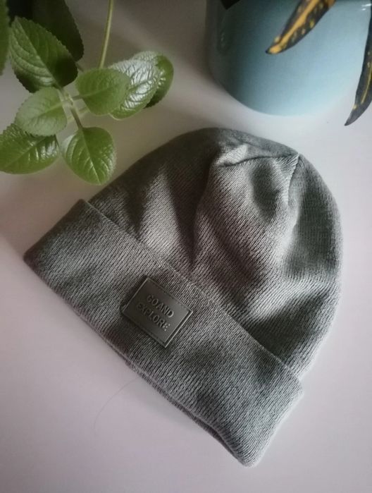 Miętowa czapka zimowa