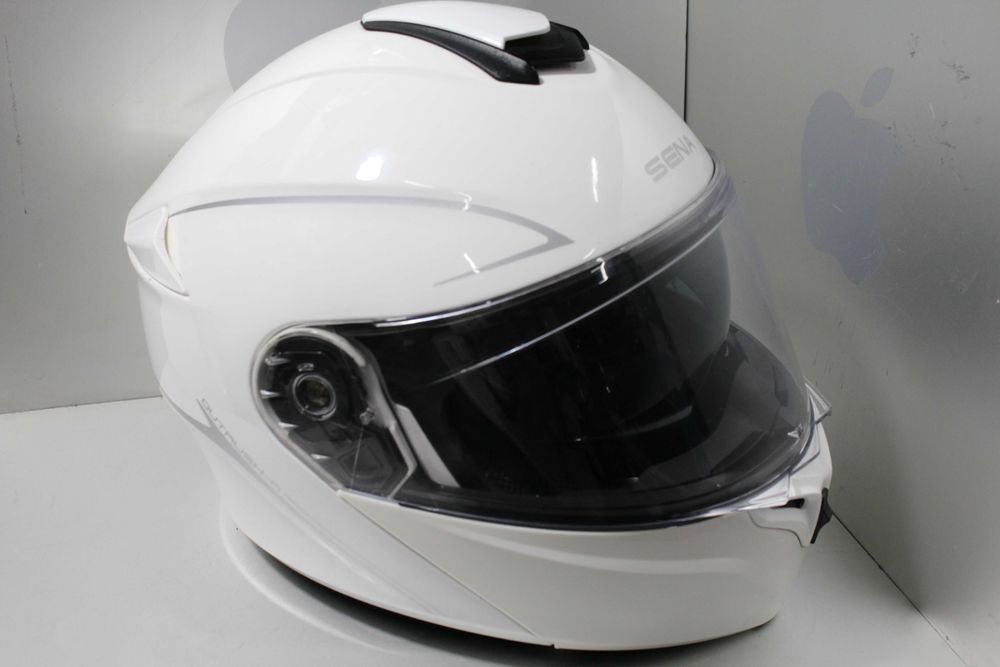 Мотошолом Білий SENA Outrush R SP85 Bluetooth XL-60см