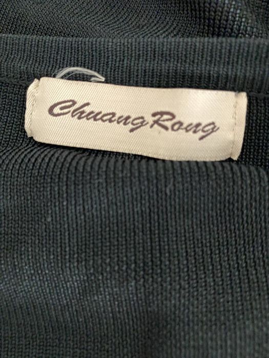 Czarna elegancka jedwabna bluzka prążkowana z jedwabiu 40/42