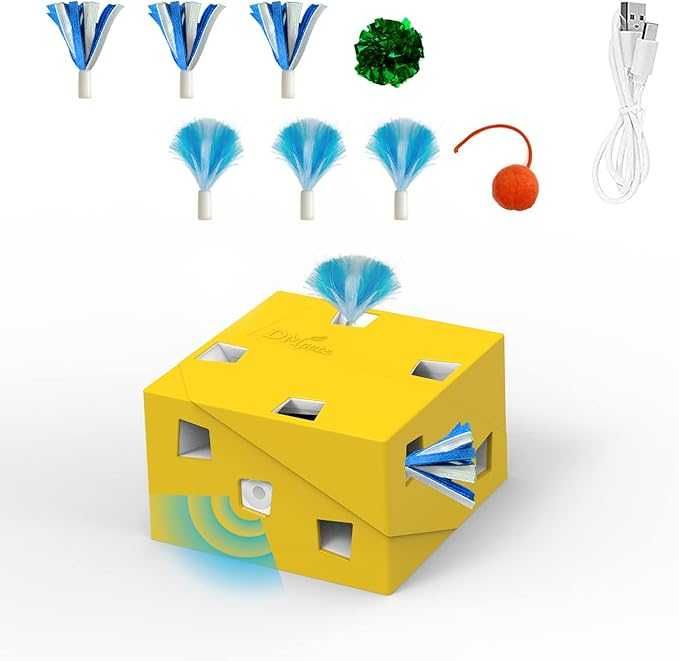 Интерактивные игрушки для кошек Автоматические мыши Перья Лента