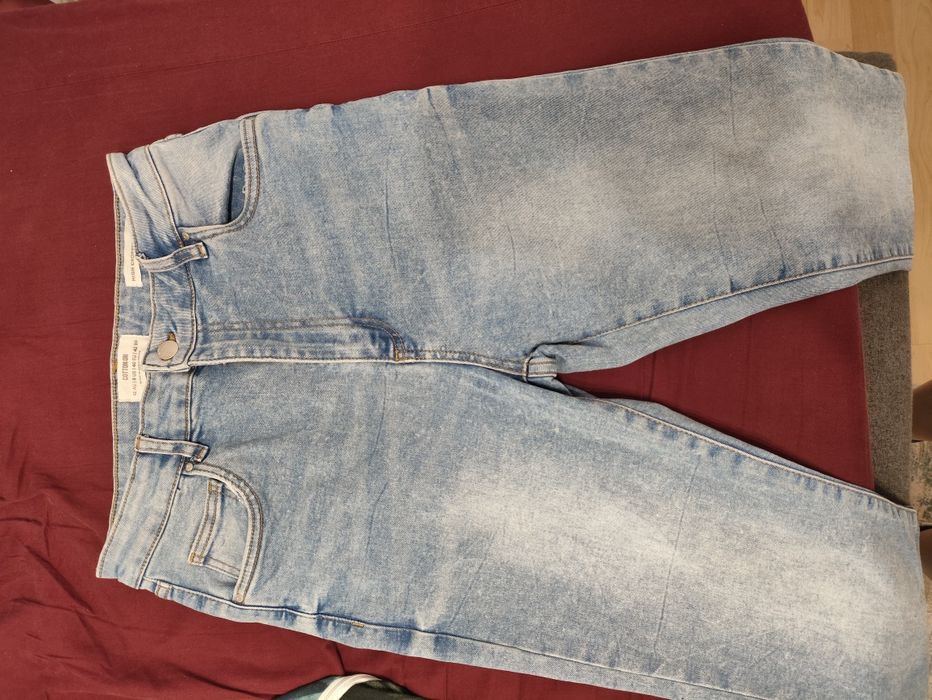 High cropped skinny jeans cotton:on 38 spodnie  z wysokim stanem