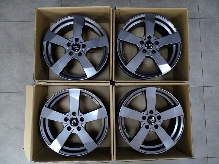 Felgi 17" AUDI GRAFITOWE A3 A4 A6 5x112 Et38 Wulkanizacja Opony Lubań Krims