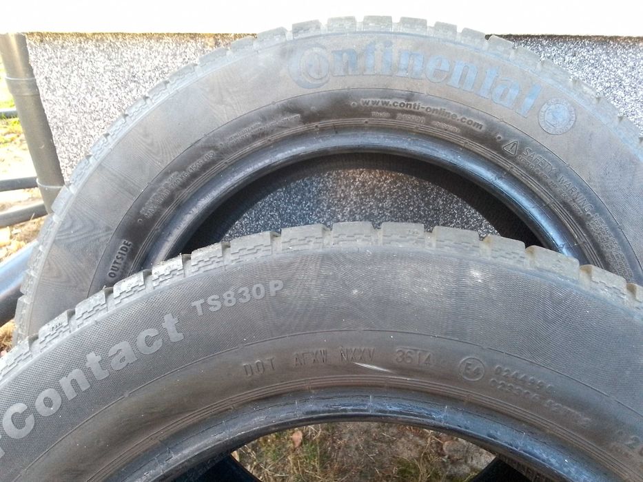 4 opony zimowe Continental 205/60R16, bieżnik 7/6mm.