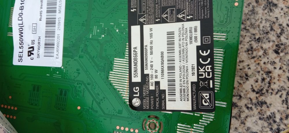 Matherbod TV LG nano cel