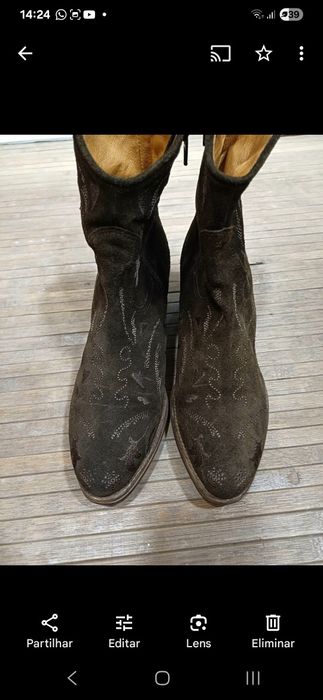 Botins castanhos Cubanas