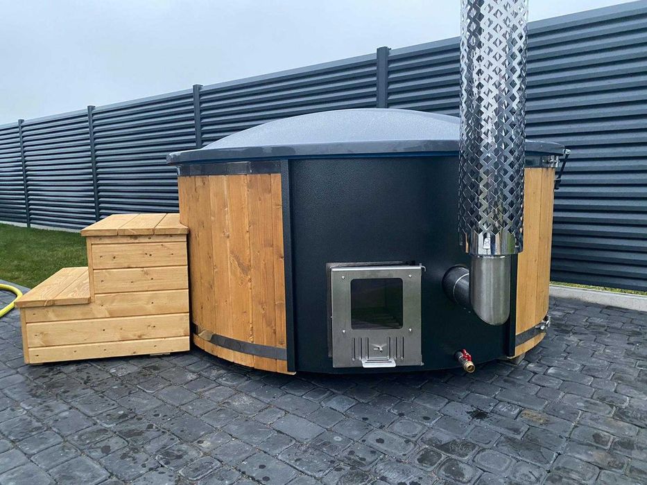 Balia Ogrodowa Gorąca Beczka Bania Kąpielowa Wodna Hot Tub Jacuzzi Led