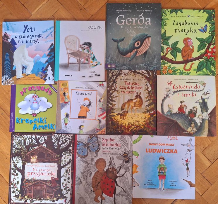 Yeti w którego nikt nie wierzył i inne. KSIĄŻKI DLA DZIECI. 11 sztuk.
