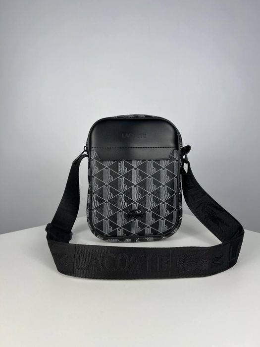Сумка Лакоста Барсетка Lacoste Мессенджер бананка через плече бананка чоловіча сумка монограма