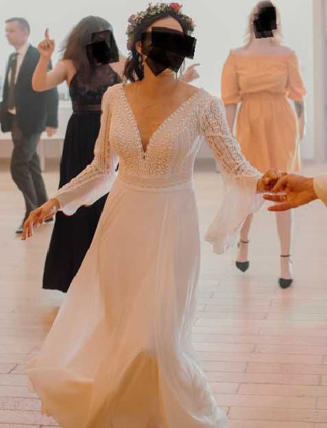 Suknia ślubna boho Herve Paris Valreas r36/38