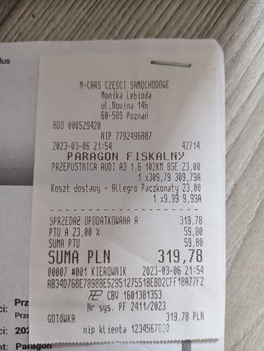 Przepustnica Audi A3 8P 1.6