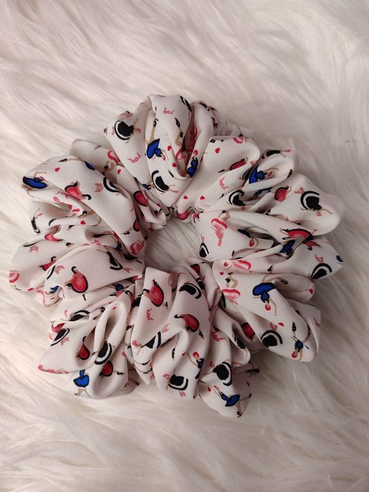 Scrunchie do włosów rozm XL Jedwab silk