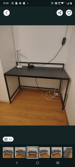 Biurko stolik Tistrup Toaletka czarna