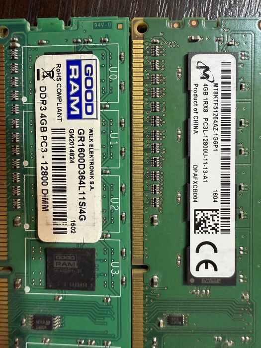 10x kość DDR3 pamięć RAM 4 GB Micron Kingston GoodRam cena za zestaw!