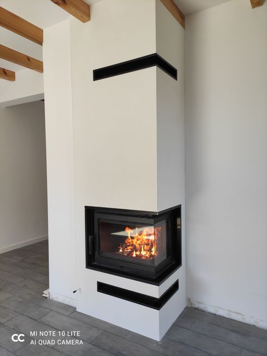 Eko kominek z szybą boczną, montaż gratis