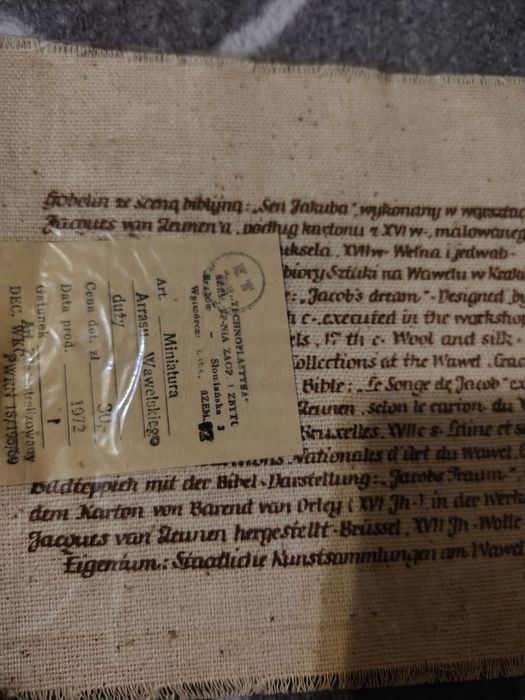 Gobelin ze sceną biblijną "Sen Jakuba"