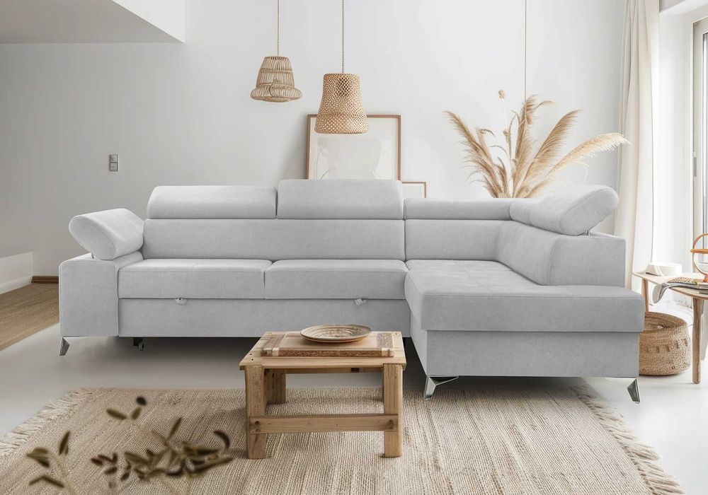 Nowoczesny narożnik Madryt ruchome zagłówki -5 kolorów