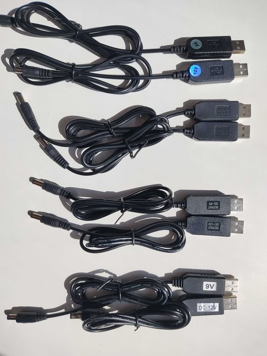Кабель USB-DC c 5v на 9v и 12v для Питания Роутера от Павербанка