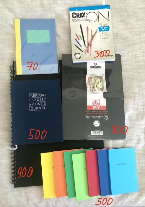 Clairefontaine, Fabriano, Canson, Winsor& Newton  Альбоми, Скетчбук