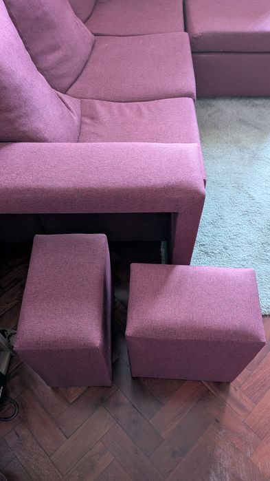 *GRÁTIS* Sofá 3 lugares com chaise lounge móvel