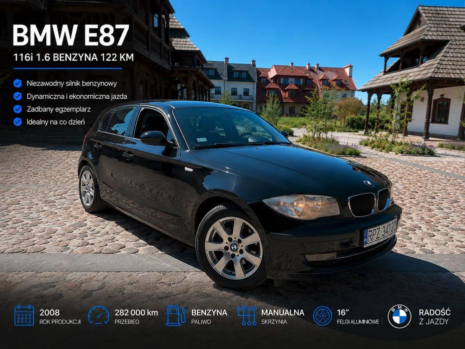 BMW Seria 1 BMW E87 116i 122KM wymienony rozrząd, duży serwis,  ładny stan