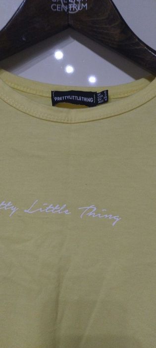 T-shirt  damski  bawełniany żółty.