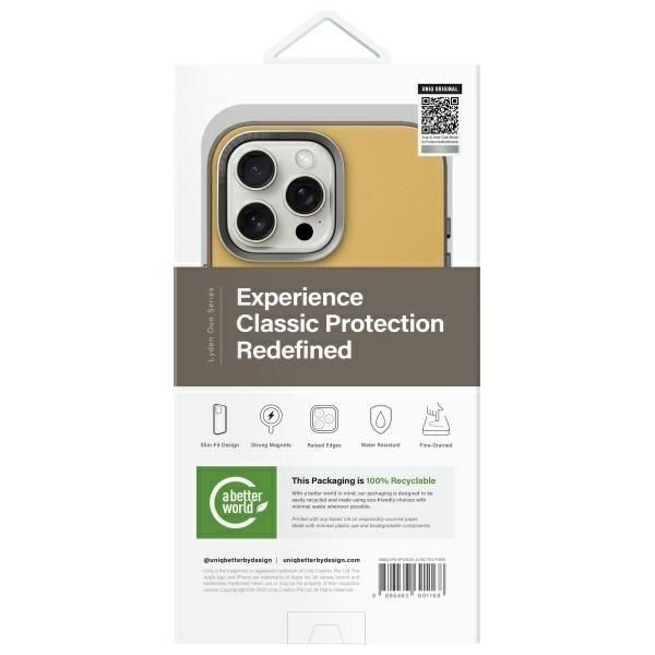 UNIQ etui Lyden DS i Phone 16 Pro Max 6.9" Magclick Charging żółto-szary/yellow-grey