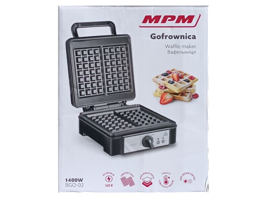 Gofrownica MPM 1400W (BGO-02) - 2 gofry naraz