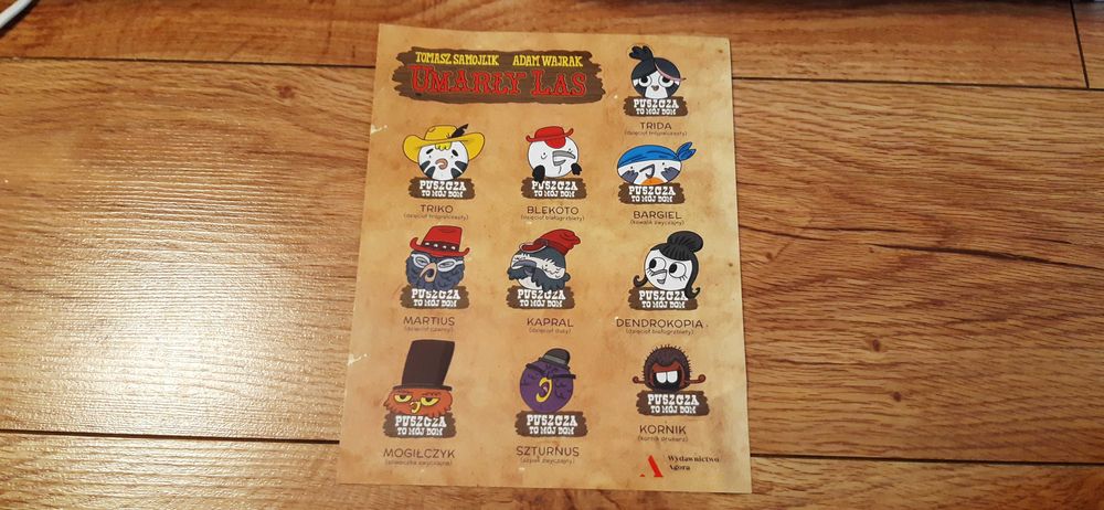 naklejki z książki umarły las dla dzieci